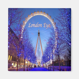 ENG078 ÖGA LONDON, England, Europa, Fridge Magnet
