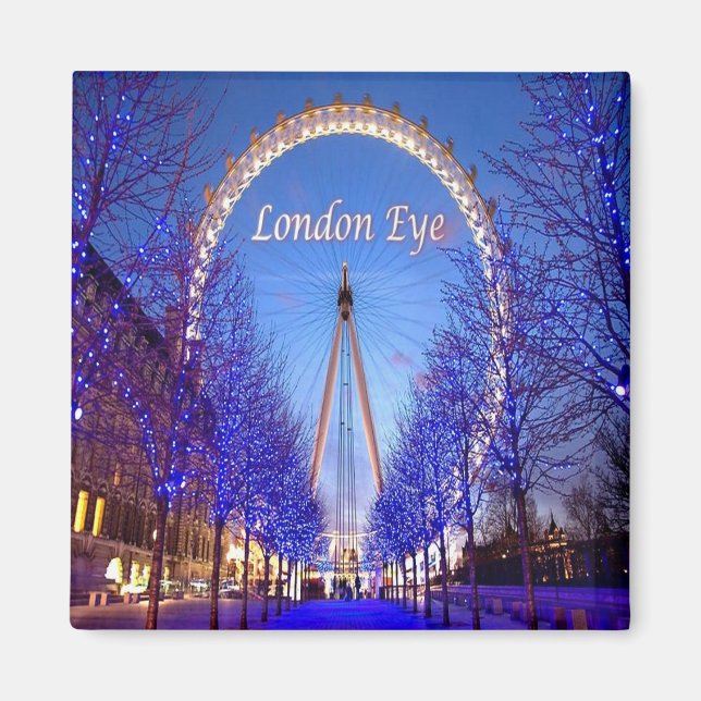ENG078 ÖGA LONDON, England, Europa, Fridge Magnet (Framsidan)