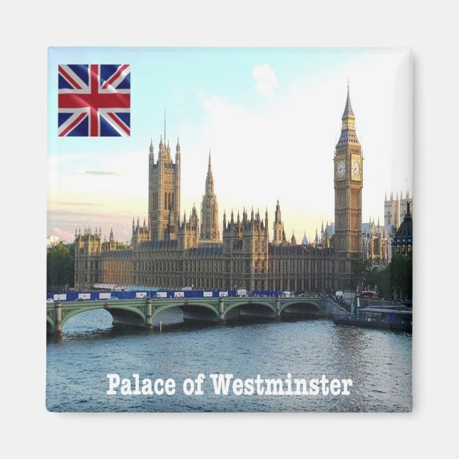 ENG086 LONDON PALACE OF WESTMINSTER, Fridge Magnet (Framsidan)