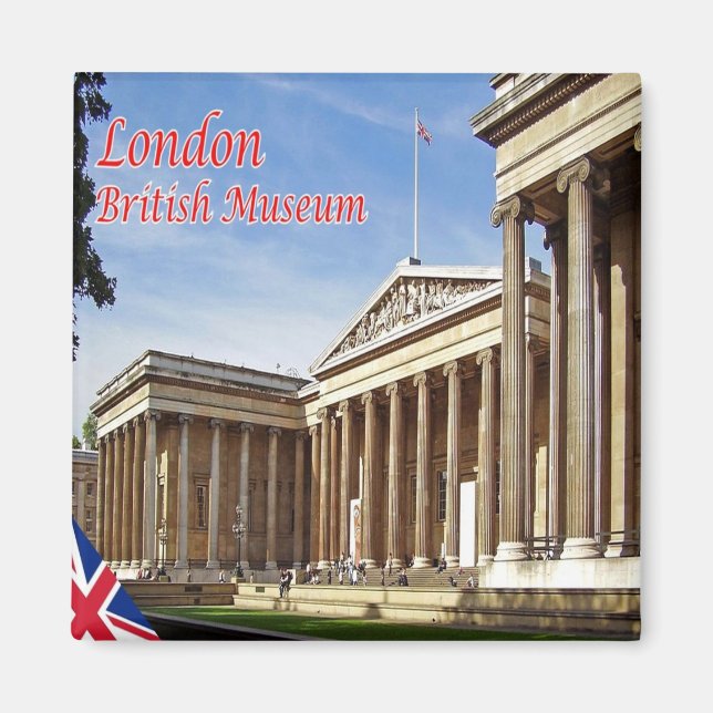 ENG093 LONDON BRITISH MUSEUM, Fridge Magnet (Framsidan)