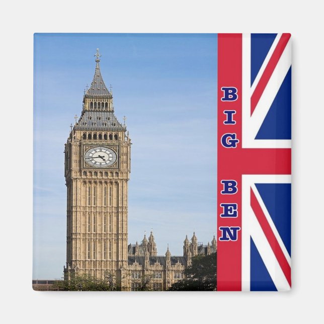 ENG095 LONDON BIG BEN, England, Fridge Magnet (Framsidan)