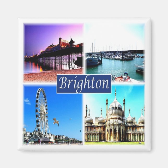 ENG098 BRIGHTON, England, Europa, Fridge Magnet (Framsidan)