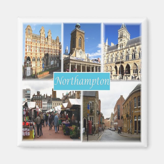ENG099 NORTHAMPTON, England, Europa, Fridge Magnet (Framsidan)