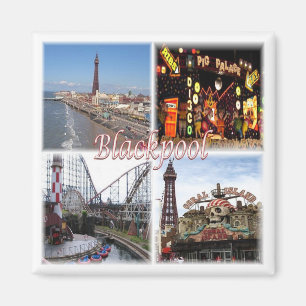 ENG100 BLACKPOOL, England, Europa, Frankrike Magnet