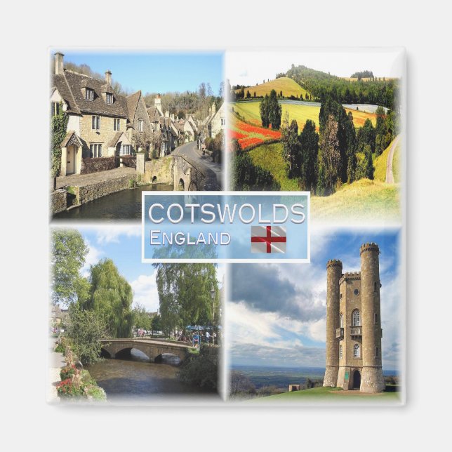 ENG104-trösklar, Castle Combe, Fridge Magnet (Framsidan)