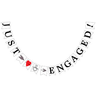 ENGAGAGE, Red Heart, Diamond Ring och Pil Vimplar