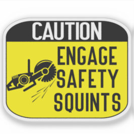 engage Safety Squints Klistermärken
