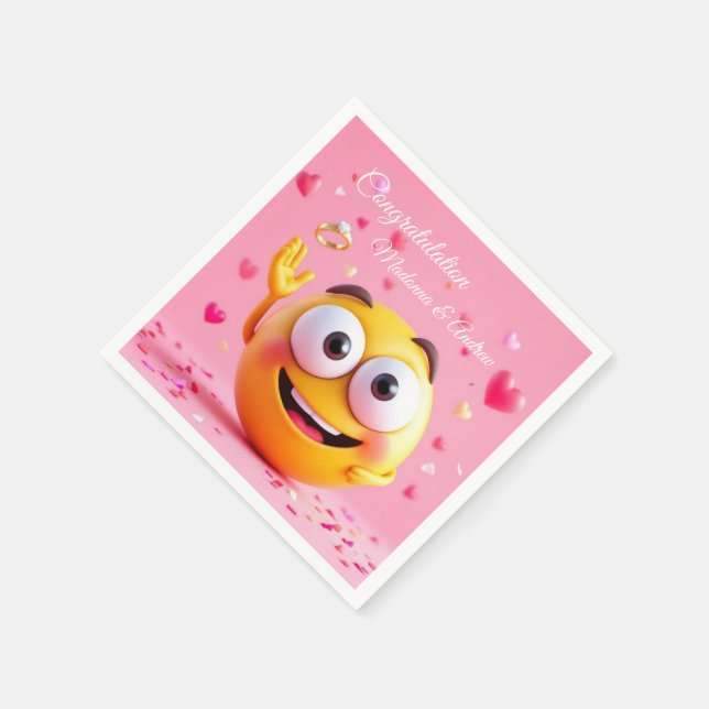 Engaged Emoji Pappersservett (Hörn)