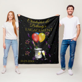Engagemang Kongligheter Personlig Svart Fleecefilt