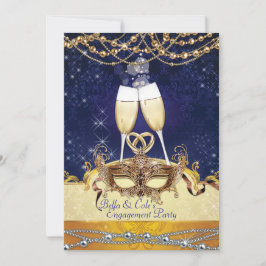 Engagemang Masquerade Mardi Gras Födelsedagsfest I Inbjudningar