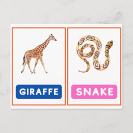 Engagemang Vild Animal Flashcards,Panda,Koala,Snak Vykort