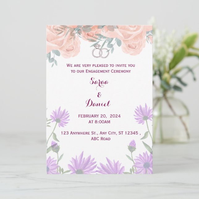 Engagemangs Inbjudan (Stående Fram)