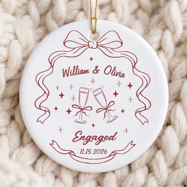 Engagemangsdpresent Till Par Keramik Ornament (Skapare uppladdad)