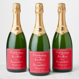 Engagemangsfest Förmånliga Namn Elegant Chic Röd