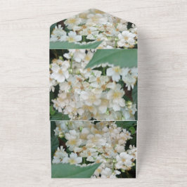 Engagemangsinbjudan Vita Blommor Bukett Foto