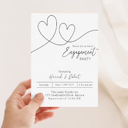 Engagemangspartaj Invitation, Minimalistisk Engage Inbjudningar