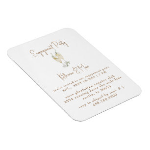 Engagemangspartajd Champagne Toast Magnet