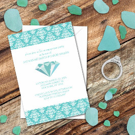 Engagemangspartys Inbjudningar (Turkos)