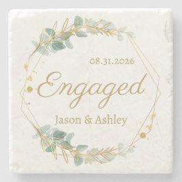 Engagement Announcement Engaged Gift Date & Names Stenunderlägg