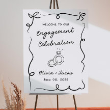 Engagement Celebration Welcome Sign: Whimsical, Do