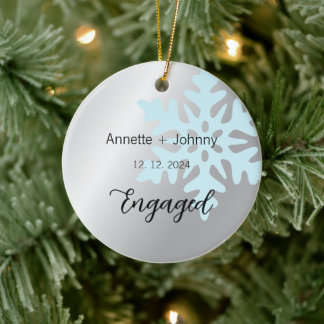 Engagement Ornament, Engaged Ornament, Bridal Julgransprydnad Keramik