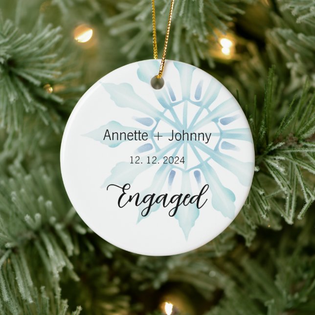 Engagement Ornament, Engaged Ornament, Bridal Julgransprydnad Keramik (Träd)