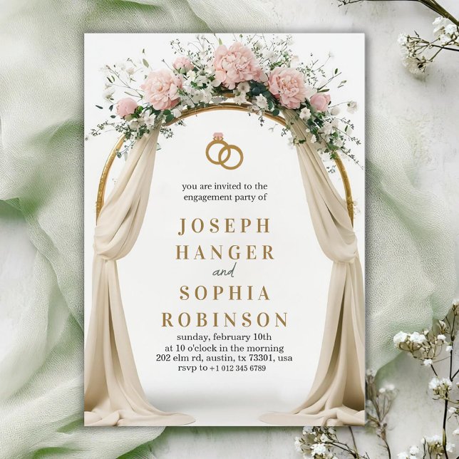 Engagement party invitation with floral arch inbjudningar (Skapare uppladdad)