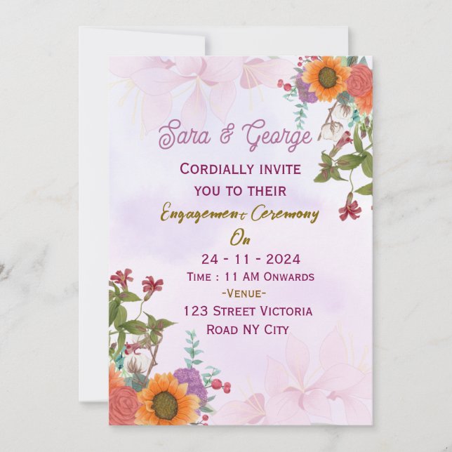 Engagement Party Invitations  Inbjudningar (Framsida)