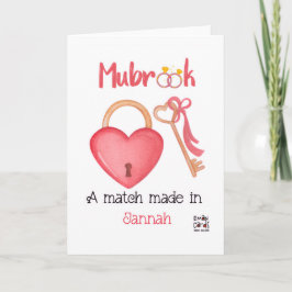 Engagement Wishes with a Heart  Kort