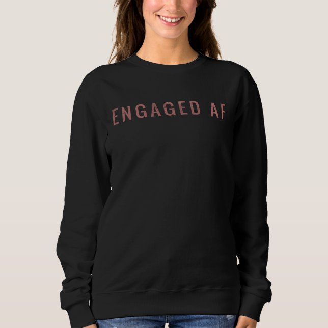 Engagerad AF Brud Rosa Söt Brudtärna Möhippa T Shirt (Framsida)