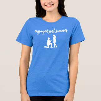 Engagerad Flickas Sommar Söt Förlovning Förlovning T Shirt