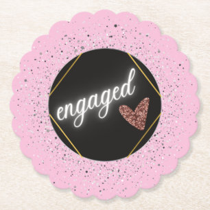 Engagerad Glam Pastel Underlägg Papper