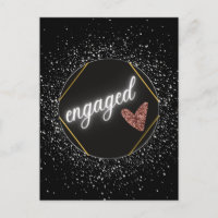 Engagerad Glam Svart och Silver