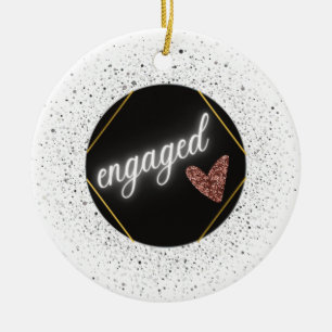 Engagerad Glamour Julgransprydnad Keramik