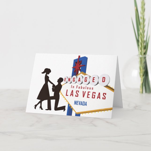 Engagerad i Fabulous Las Vegas Card Meddelande (Framsida)