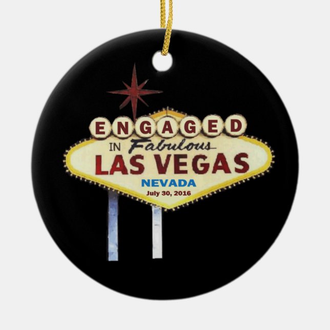 Engagerad i Las Vegas Ornament (Framsidan)