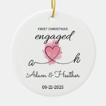 Engagerad julprydnad, första jul