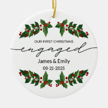 Engagerad julprydnad, första jul