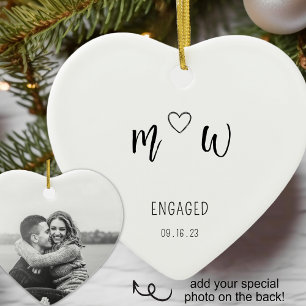 Engagerad minimalist julgransprydnad keramik
