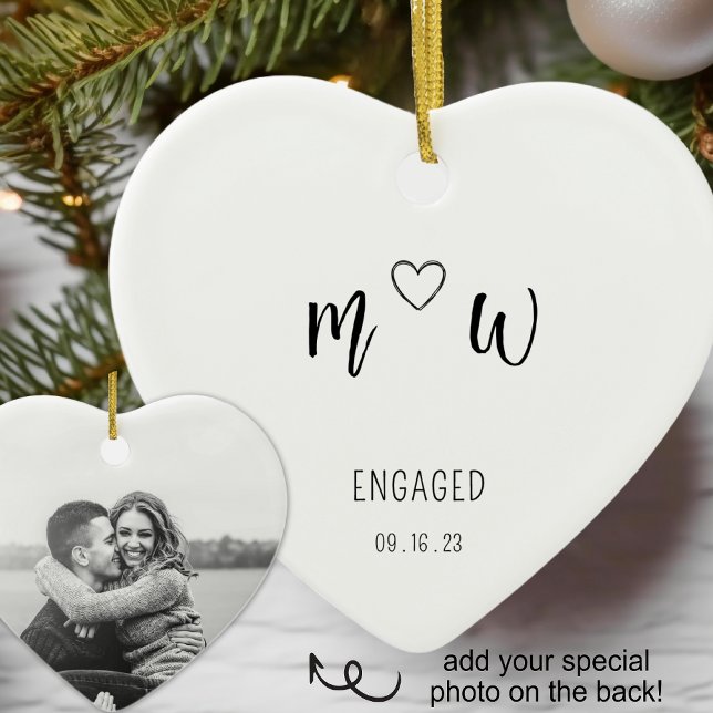 Engagerad minimalist julgransprydnad keramik (Skapare uppladdad)