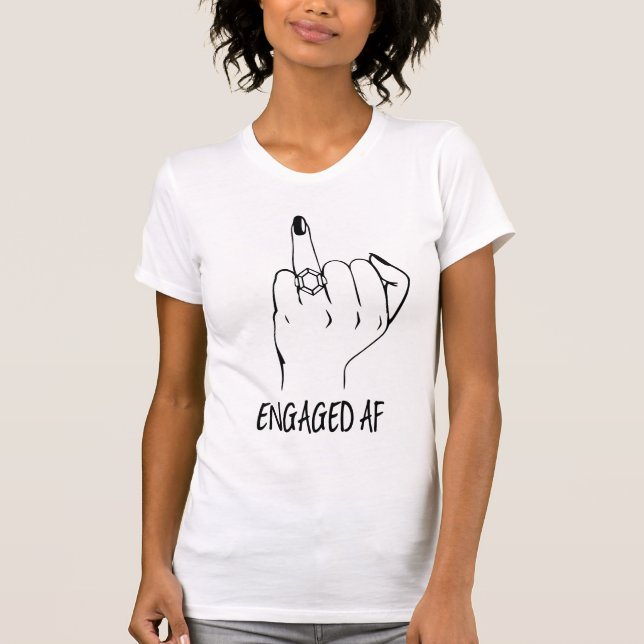Engagerade AF-kurser Engagerade Ring Finger T-Shir T Shirt (Framsida)