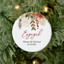 Engagerade röda blommor jul