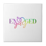 Engagerat HBT-Pride Engaged Gay Lesbisk Bröllop Kakelplatta<br><div class="desc">Engagerat HBT-Pride Engaged Gay Lesbisk Bröllop</div>