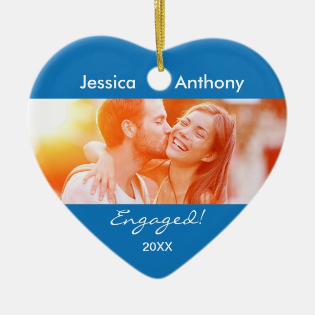 Engagerat julfoto Ornament (Framsidan)