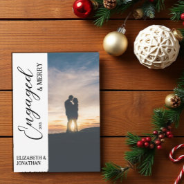 Engagerat och merry par Photo Julkort