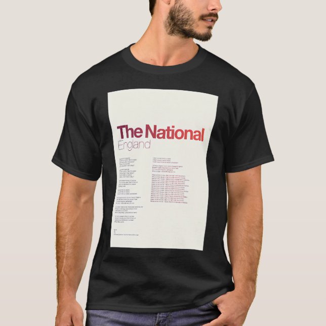 Engalnds Minimalist T Shirt (Framsida)
