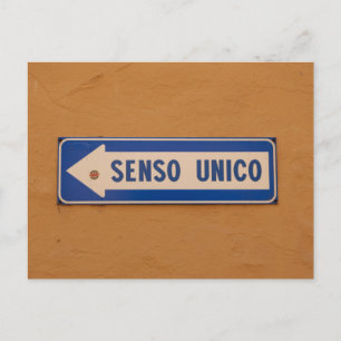 Engångsinloggning på italienska - Senso Unico Vykort