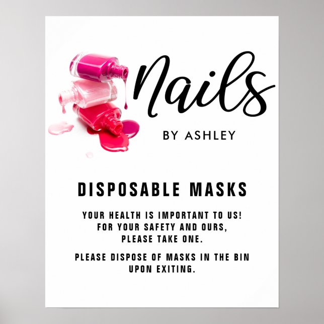 Engångsmaskor Nail Salon Poster (Framsidan)
