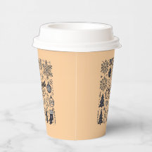 Engångsvätska eller pappert kopp för jul