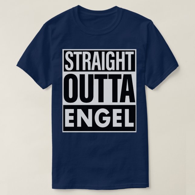 Engel Namn Rak Outta Engel T Shirt (Design framsida)